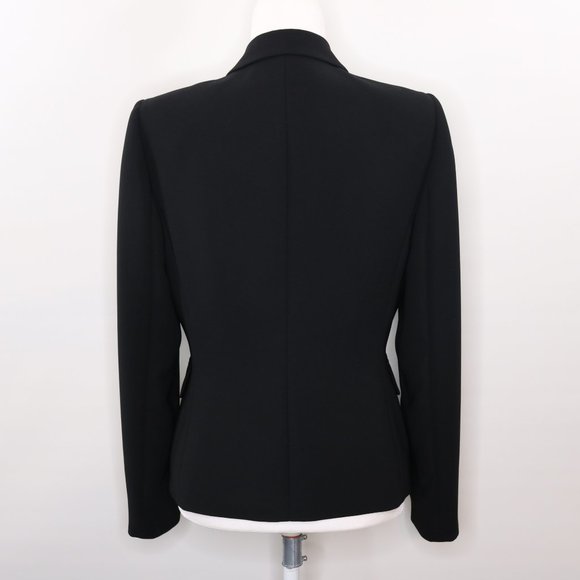 Tahari Arthur S Levine Black Blazer Jacket 2-Button Lined - Picture 3 of 8